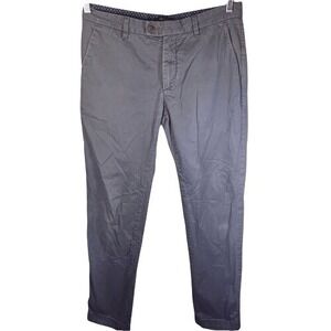 Ted Baker London Men's Gray Chino Pants Size 32 Straight Leg Preppy Business